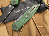 Benchmade Auto Osborne Auto Folder Green Aluminum Body w/ CPM-S30V Black Reverse Tanto Plain Edge Blade (3.4”) 9400BK