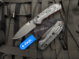 Benchmade Freek AXIS Lock Folder Milled Grey/Black G10 Body w/ Red Liners and CPM M4 Black Plain Edge Blade (3.6") 560BK-1