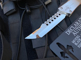Marfione Custom Combat Troodon Hellhound Stainless Steel Body w/ Carbon Fiber Switch and Mirror Polished Blade (3.8")