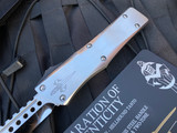 Marfione Custom Combat Troodon Hellhound Stainless Steel Body w/ Carbon Fiber Switch and Mirror Polished Blade (3.8")
