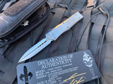 Marfione Custom Combat Troodon D/E 416 Stainless Steel Body w/ Carbon Fiber Switch and Mirror Polished Blade (3.8")