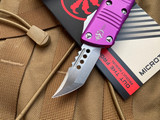 Microtech Mini Troodon Hellhound Violet Aluminum Body w/ Stonewashed Plain Edge Blade (1.99") 819-10VIS
