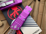 Microtech Mini Troodon Hellhound Violet Aluminum Body w/ Stonewashed Plain Edge Blade (1.99") 819-10VIS