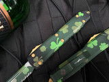 Microtech Ultratech S/E Special Shamrock Pattern Aluminum Body w/ Special Shamrock Pattern Partially Serrated Blade (3.4") 121-