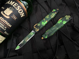 Microtech Ultratech S/E Special Shamrock Pattern Aluminum Body w/ Special Shamrock Pattern Partially Serrated Blade (3.4") 121-