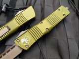 Microtech Combat Troodon T/E OD Green Aluminum Body w/ Bronzed Apocalyptic Hardware and Plain Edge Blade (3.8") 144-13APOD