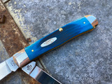 Case Knives Caribbean Blue Bone Sawcut Jig Trapper 25592