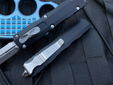 Microtech Dirac D/E Black Aluminum Body w/ Stonewashed Plain Edge Blade (2.92”) 225-10