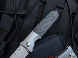 Terrain365 STS-ATB Folder Titanium/Carbon Fiber Body w/ Terravantium Bead Blast Plain Edge Blade (3.5")