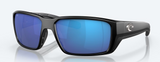 Costa Fantail Sunglasses Matte Black Frame, Blue Mirror 580G Lenses 06S9079 90790160