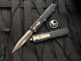 Microtech Dirac Delta D/E Black Aluminum Body w/ Bronzed Full Serrated Blade (3.79") 227-15