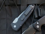 Pro-Tech Rockeye Auto Folder Black Aluminum Body w/ CPM-D2 Smoky Grey DLC Plain Edge Blade (3.4") LG321-D2