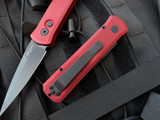 Pro-Tech Godson Auto Folder Red Aluminum Body w/ Black Plain Edge Blade (3.15") 721-RED