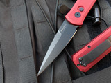 Pro-Tech Godson Auto Folder Red Aluminum Body w/ Black Plain Edge Blade (3.15") 721-RED