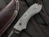 Bradford Knives Guardian4 Fixed Blade Black Micarta Scales w/ Sabre Grind 3V Black DLC Blade (4.625") 4S-101B-3V