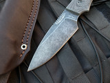 Bradford Knives Guardian4 Fixed Blade Black Micarta Scales w/ Sabre Grind 3V Nimbus Finish Blade (4.625") 4S-101N-3V