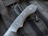 Bradford Knives Guardian4 Fixed Blade Black Micarta Scales w/ Sabre Grind 3V Nimbus Finish Blade (4.625") 4S-101N-3V