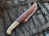 Bradford Knives Guardian4.5 Fixed Blade Camo Micarta Scales w/ Sabre Grind 3V Stonewashed Blade (4") 4.5S-109-3V
