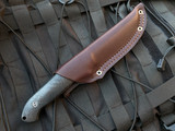 Bradford Knives Guardian4.5 Fixed Blade Carbon Fiber Scales w/ Sabre Grind 3V Stonewashed Blade (4") 4.5S-114-3V