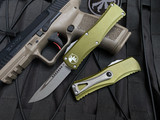 Microtech S/E Green Aluminum Body w/ Apocalyptic Plain Edge Blade (3.08") 703-10APOD