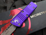Microtech Mini Troodon T/E Purple Aluminum Body w/ Apocalyptic Plain Edge Blade (1.99") 240-10APPU