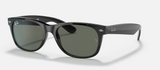 Ray-Ban New Wayfarer Black Frame, Polar Green Lenses RB2132 901/58