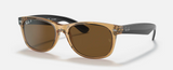 Ray-Ban New Wafarer Sunglasses Honey Frame, B-15 Brown Lenses RB2132 945/57