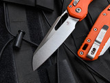 Microtech MSI S/E RAM-LOK Orange G10 Body w/ Stonewashed Plain Edge Blade (3.75") 210-10GTOR