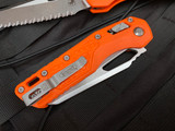 Microtech MSI S/E RAM-LOK Orange G10 Body w/ Stonewashed Full Serrated Blade (3.75") 210-12GTOR