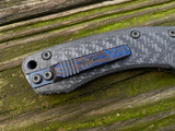 Marfione Custom Amphibian RAM-LOK Folder Carbon Fiber Body w/ DLC Two Tone Hardware and Explosion Pattern Broken Anvil Damascus Blade (4")
