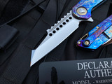 Marfione Custom Warhound Galactic Acid Titanium Body w/ Bronzed Titanium Hardware and Mirror Polished Blade (3.75")