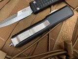 Microtech 2023 Bladeshow Special Ultratech Bayonet Black Frag Pattern G10 Topped Body w/ CPM Magnacut Apocalyptic Plain Edge Bl