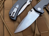 Spartan Blades Astor Black Carbon Fiber/G10 Composite Scales w/ Tumbled Plain Edge Blade (3.5") SFBL8CF