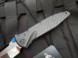 Marfione Custom Socom Elite '97 Grind Full Carbon Fiber Body w/ Blue Titanium Hardware, Flamed Backspacer, and Mirror Polished Blade (4")