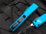 Microtech Ultratech S/E Turquoise Aluminum Body w/ Black Partially Serrated Blade (3.4") 121-2TQ