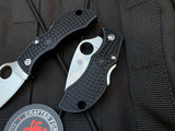 Spyderco Manbug Leaf  Folder Black FRN Scales w/ Satin Plain Edge Blade (1.9") MBKLFSP