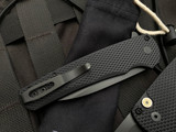 Pro-Tech Knives Malibu Bladeshow Special Flipper Black Textured Aluminum Body w/ Mosaic Pin Button and Black DLC Wharncliffe Pl