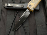 Microtech Ultratech S/E Ultem Topped Body w/ DLC Hardware and DLC Black Plain Edge Blade (3.4") 121-1DLCTULS