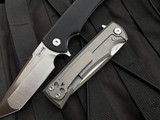 Chaves Ultramar Liberation Street Tanto Flipper Black G10 Top w/ M390 Satin Finished Plain Edge Blade (3.25”)