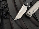 Chaves Ultramar Liberation Street Tanto Flipper Black G10 Top w/ M390 Satin Finished Plain Edge Blade (3.25”)