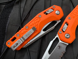 Microtech MSI S/E RAM-LOK Folder Frag Pattern Orange G10 Body w/ MK390 Stonewashed Partially Serrated Blade (3.75") 210-11FRGTOR