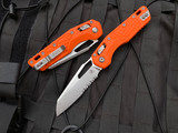 Microtech MSI S/E RAM-LOK Folder Frag Pattern Orange G10 Body w/ MK390 Stonewashed Partially Serrated Blade (3.75") 210-11FRGTOR