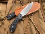 Bradford Knives Guardian3.2 Fixed Blade Textured Black G10 Scales w/ Magnacut Stonewashed Sabre Grind Blade (3.5") 3.2S-001-MC