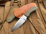 Bradford Knives Guardian3.2 Fixed Blade Textured OD Green G10 Scales w/ Magnacut Stonewashed Sabre Grind Blade (3.5") 3.2S-002-MC