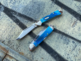 Case Knives Carribean Blue Bone Sawcut Jig Mini CopperLock Folder 25585