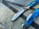 Case Knives Carribean Blue Bone Sawcut Jig Mini CopperLock Folder 25585