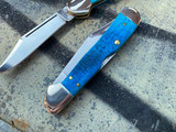 Case Knives Carribean Blue Bone Sawcut Jig Mini CopperLock Folder 25585
