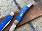 Case Knives Blue G10 Smooth Small Texas Toothpick Folder 16755