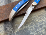 Case Knives Blue G10 Smooth Small Texas Toothpick Folder 16755