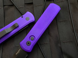 Pro-Tech Godson Auto Folder Purple Aluminum Body w/ Black Plain Edge Blade (3.15") 721-PURPLE
